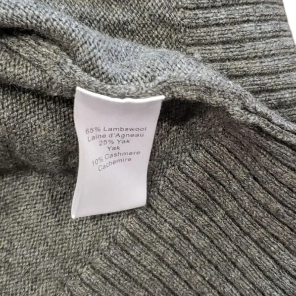 Marissa Webb Olive Lambswool Yak Cashmere Tawny V-neck Sweater XS
